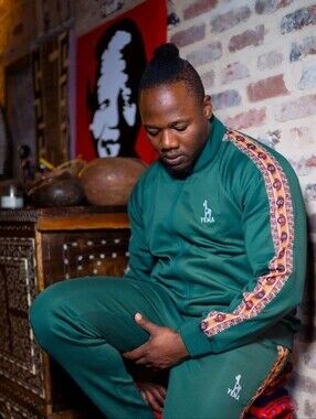 YEMA Classic Track Jacket Addis‎ Green Ethiopian Heritage Streetwear Size Small